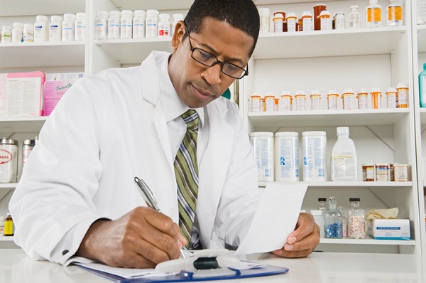 Man working in a pharmacy